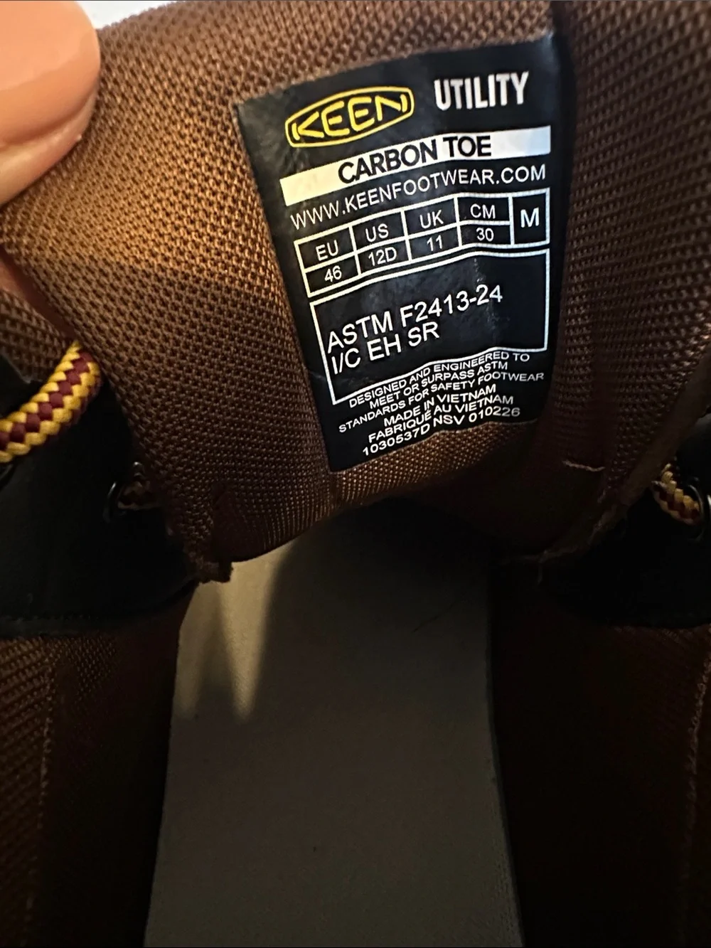 KEEN Gibson Brown Leather Lace-Up Men's Work Boots Carbon Toe